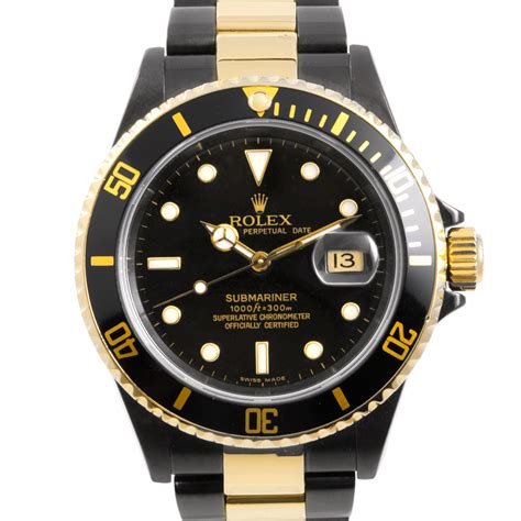 fake rolex submariner two tone dlc pvd|false rolex markings.